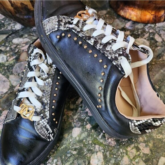 Mia k Collection Women's Black Sneakers with Studs Y2K, Fashionable - Picture 8 of 11
